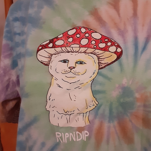 RIPNDIP Tye Dye Mushroom T-Shirt- Men's Size S/ Unisex - Picture 5 of 10